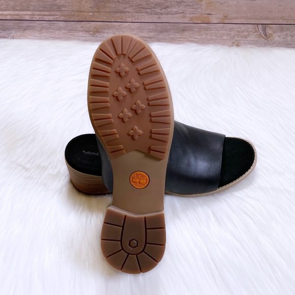 Timberland Laguna Shore Black Leather Mule Sandals - Picture 7 of 8